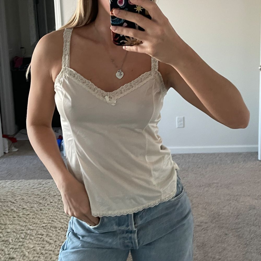 Vintage Nylon‎ Lingeire Lace Tank